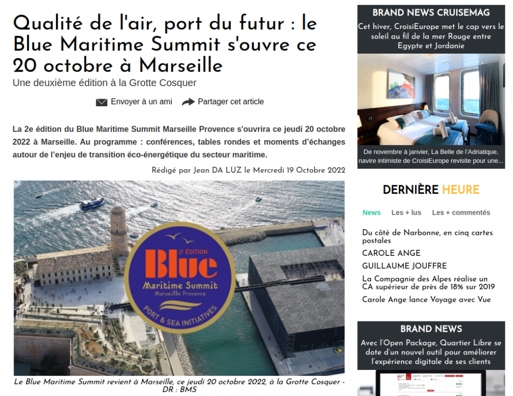 https://www.tourmag.com/Qualite-de-l-air-port-du-futur-le-Blue-Maritime-Summit-s-ouvre-ce-20-octobre-a-Marseille_a115873.html