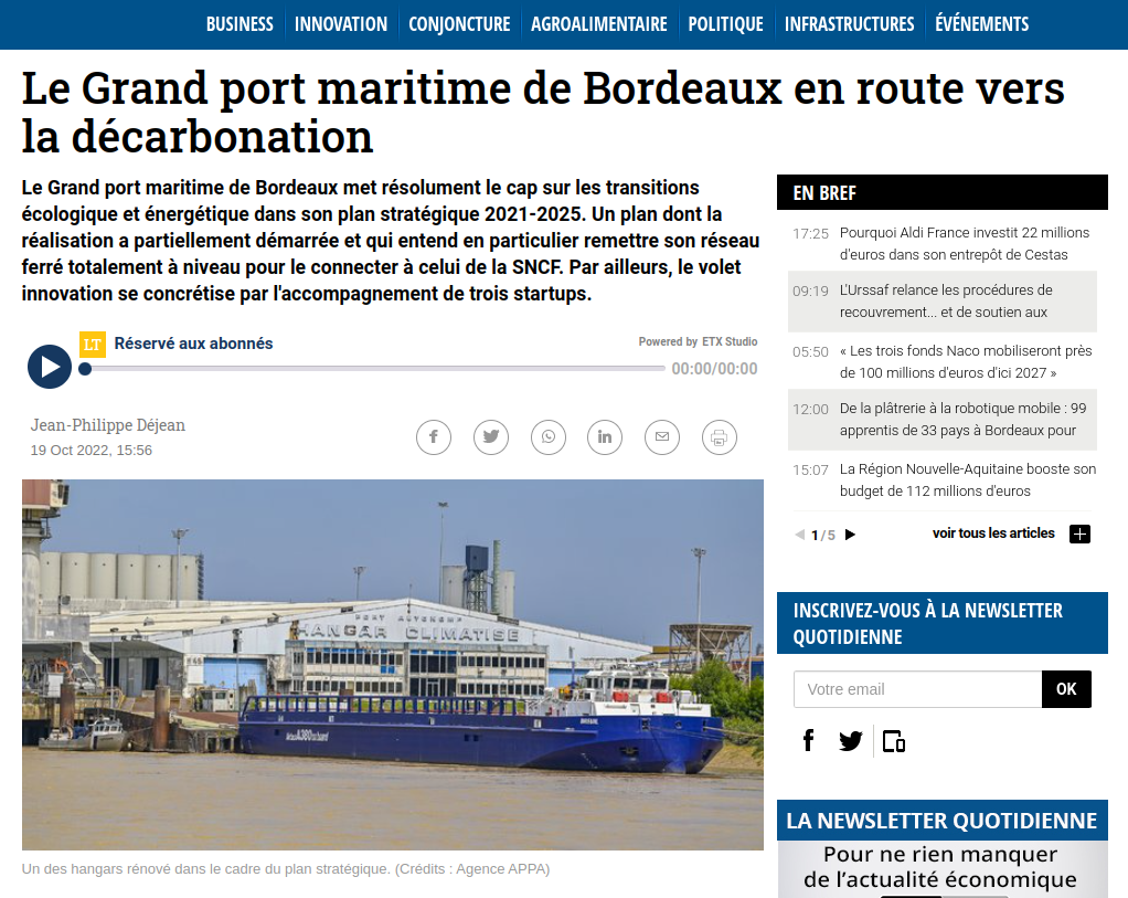 https://objectifaquitaine.latribune.fr/politique/2022-10-19/le-grand-port-maritime-de-bordeaux-en-route-vers-la-decarbonation-937407.html