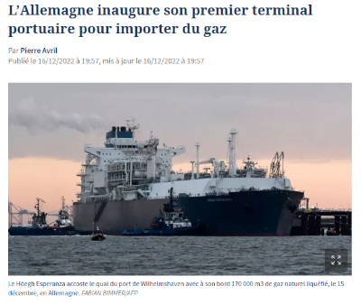 https://www.lefigaro.fr/conjoncture/l-allemagne-inaugure-son-premier-terminal-portuaire-pour-importer-du-gaz-20221216