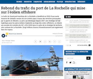 https://objectifaquitaine.latribune.fr/politique/2023-02-03/rebond-du-trafic-du-port-de-la-rochelle-qui-mise-sur-l-eolien-offshore-950245.html