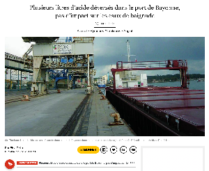 https://www.sudouest.fr/pyrenees-atlantiques/anglet/plusieurs-litres-d-acide-deverses-dans-le-port-de-bayonne-pas-d-impact-sur-les-eaux-de-baignade-16372380.php